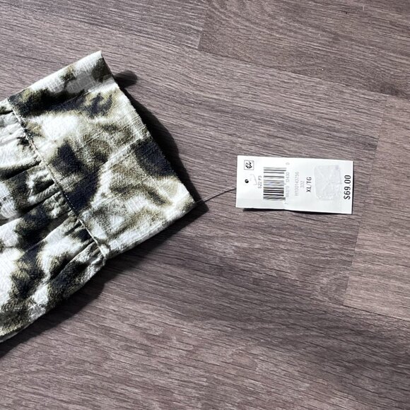 INC International Concepts Print Cropped Button-Down Shirt with Front Knot - Picture 3 of 13